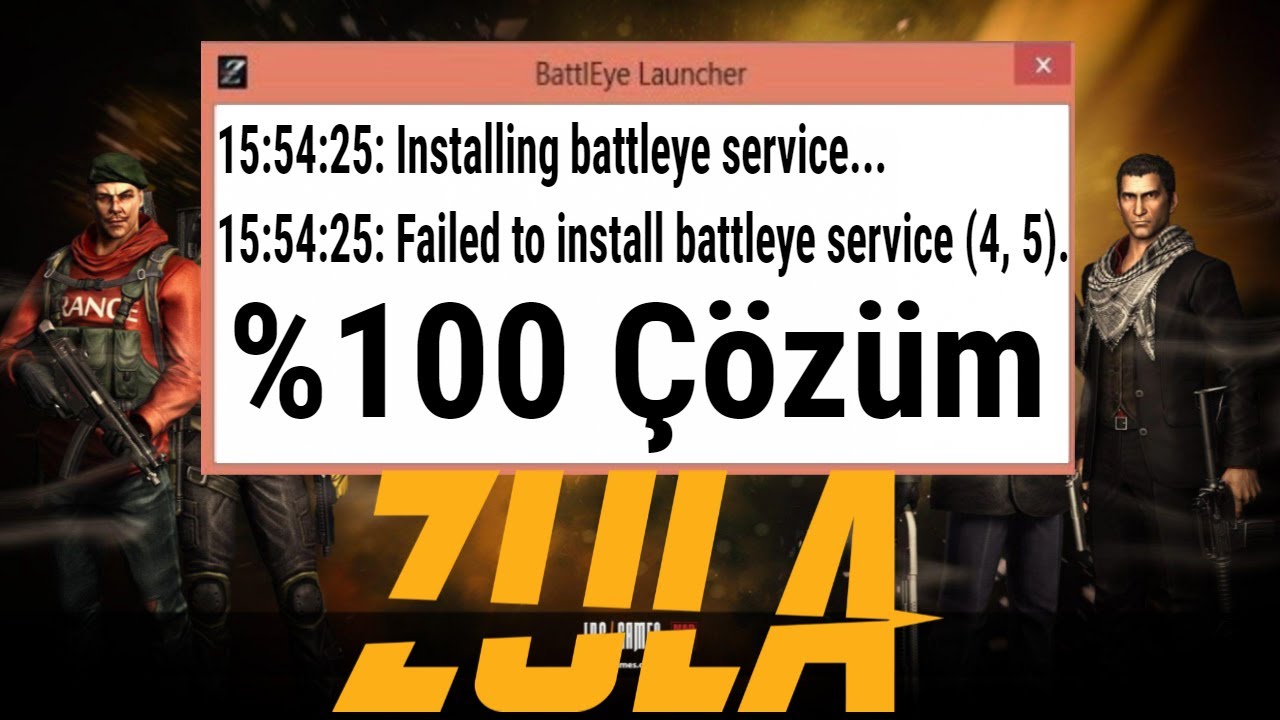 Failed to install BATTLEYE service (4, 5000041d)..