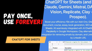 GPT for Sheets Review – Add ChatGPT Power to Google Sheets & Docs!