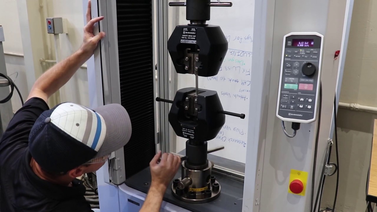 Shimadzu Dogbone Tension Test YouTube