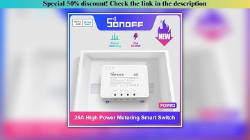 Exclusive SONOFF POW R3 25A Power Metering WiFi Smart Switch Overload Protection Energy Saving Trac