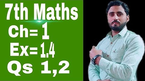 Ex=1.4 | Qs 1-2 | 7th maths | urdu hindi |  Naseer Ilyas