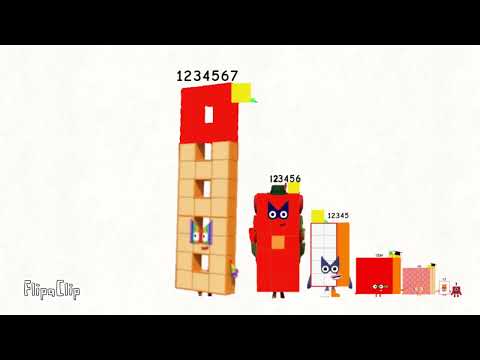 Numberblocks 1 sneeze to 12 , 123 , 1234 , 12345 , 123456 , 1234567 , 12345678 , 123456789