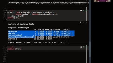 Linear Regression Week 3:  Sequential Sum of Squares ANOVA