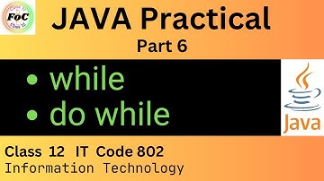 while | do while loop | Java Programming Practical Class 12 Information Technology IT Code 802 Exam