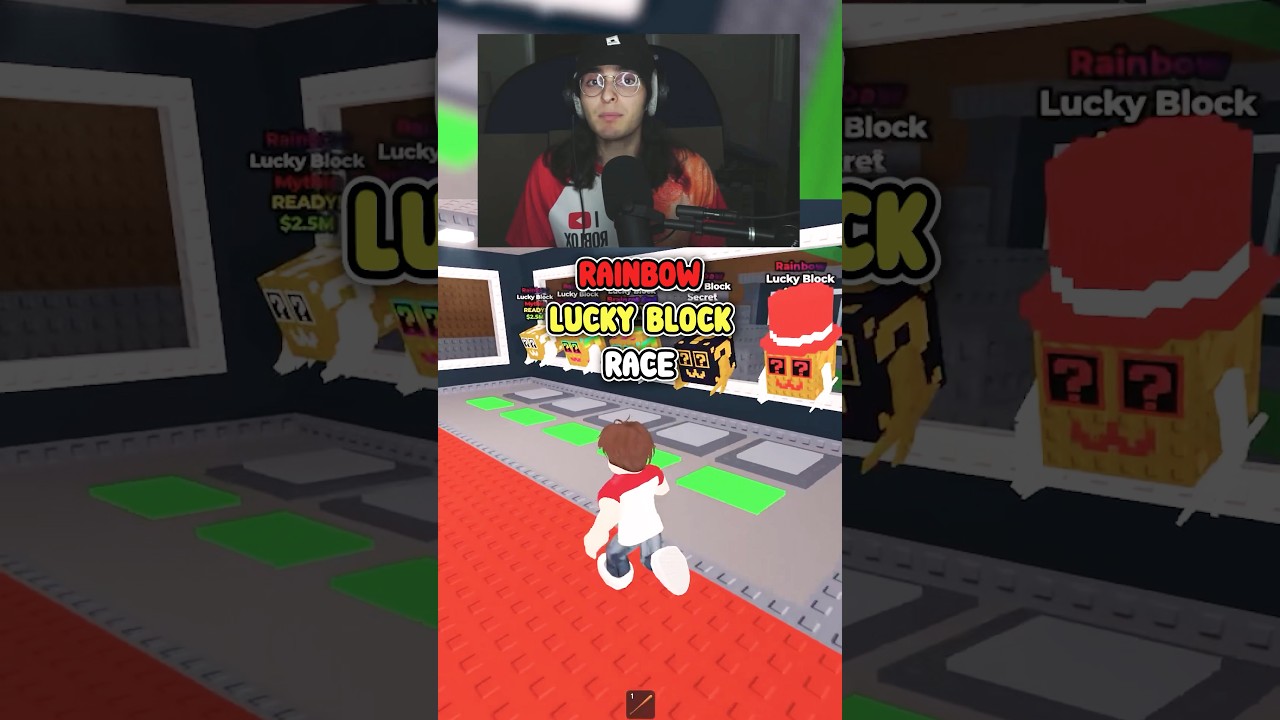 RAINBOW LUCKY BLOCK RACE with Wally #roblox #stealabrainrot #sanjubaba