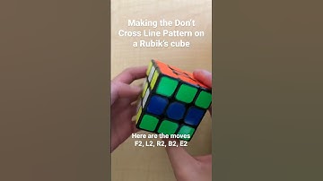 Making the Don’t Cross Line Pattern on a Rubik’s cube #rubikscube