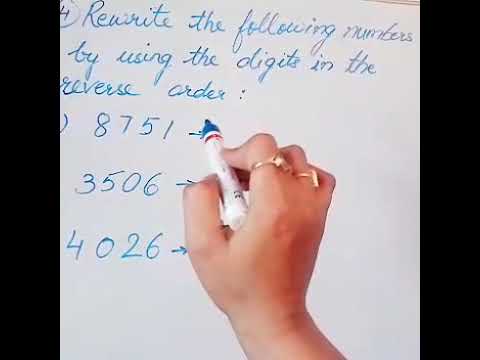 Rewrite the number in reverse order