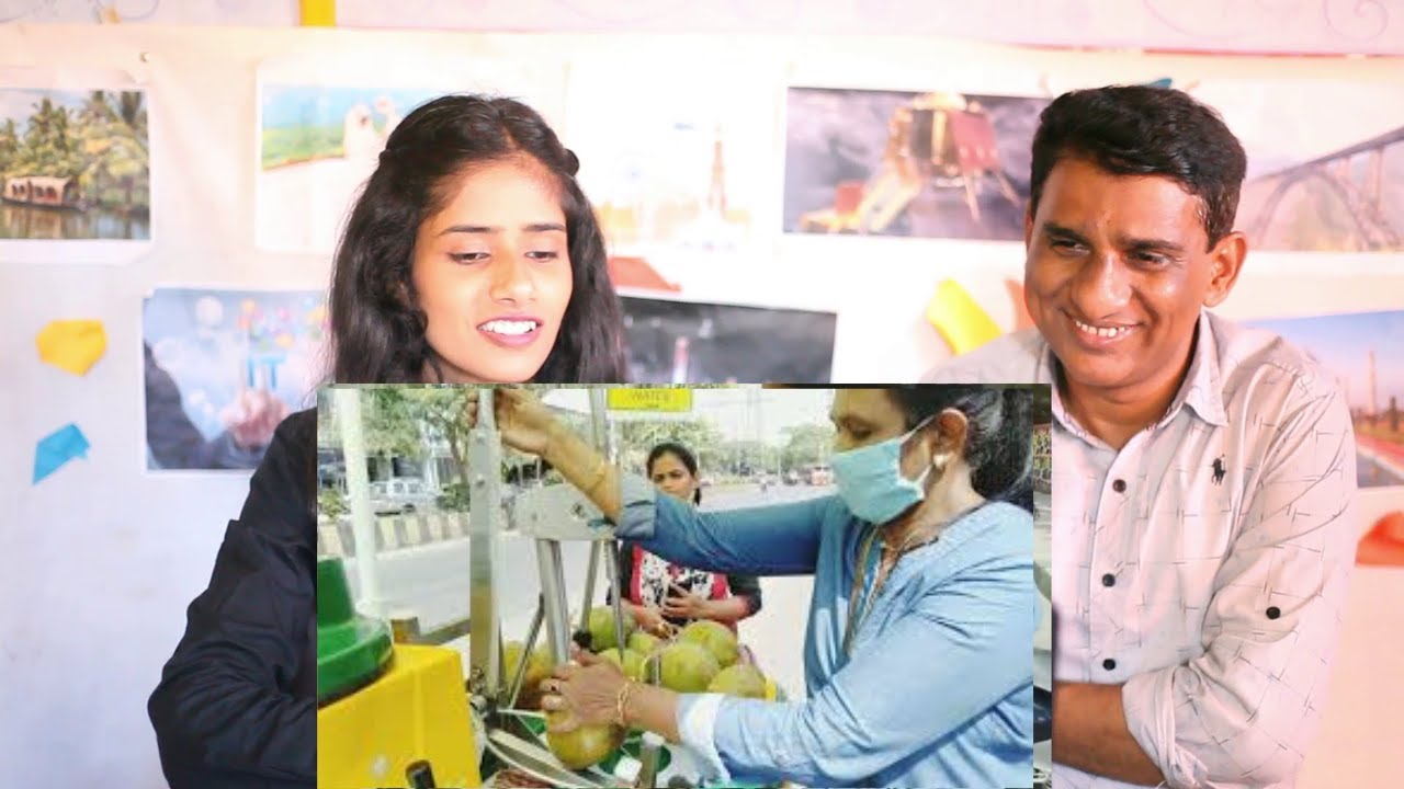 Pakistani Reacts to self employed women selling Chilled Coconut water using advanced Cart- per unit