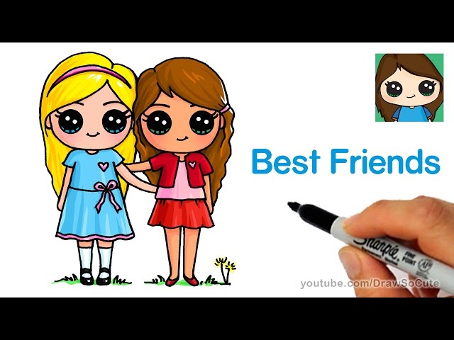 How To Draw Two Best Friends Step By Step Kids and beginners alike can now draw a great looking best friends.pinky promises have. how to draw two best friends step by step