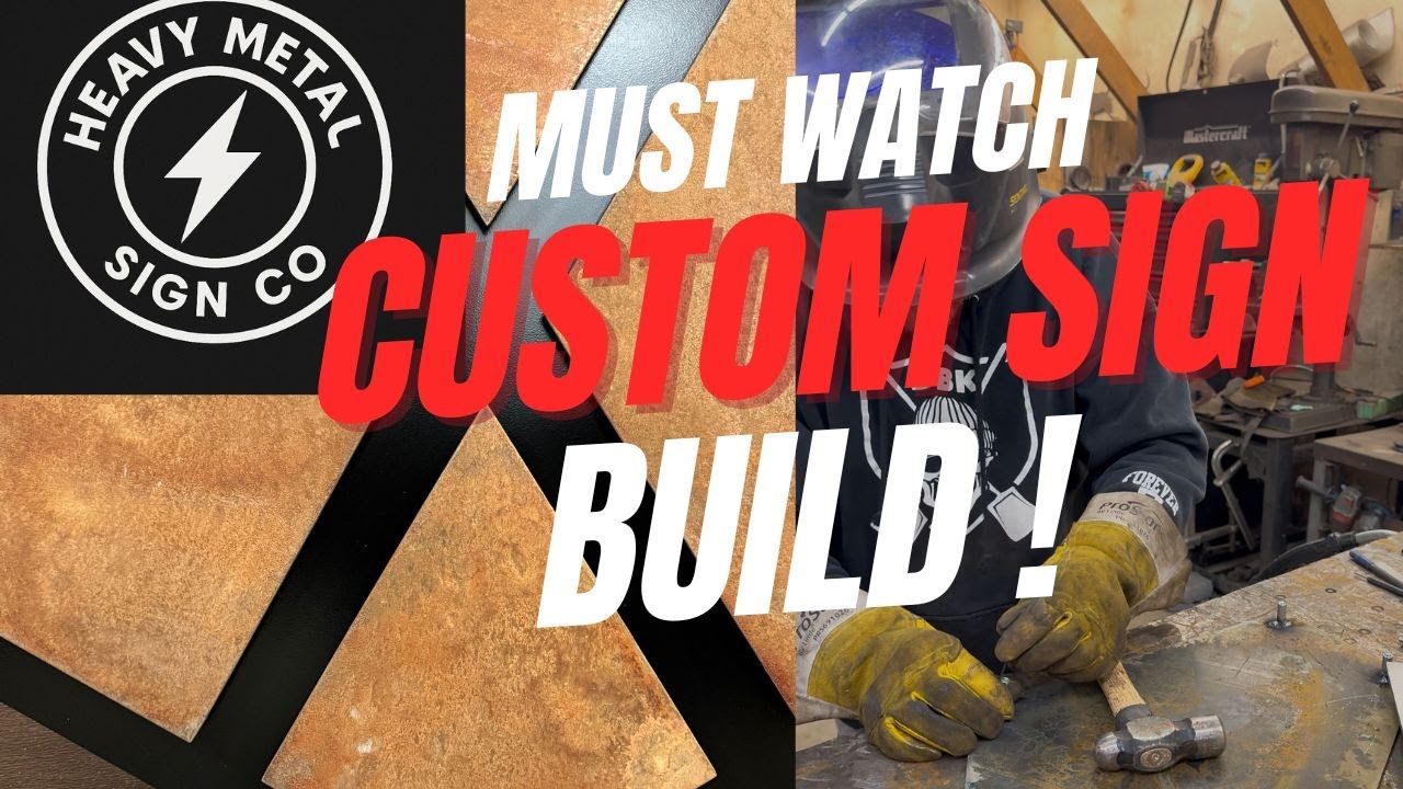 Watching Steel Become a Custom Metal Sign !! ( So Satisfying )