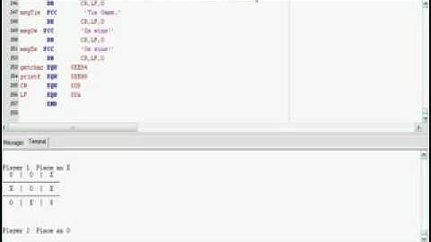 Tic Tac Toe Assembly HCS12