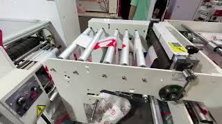 CHOVYTING new design overlap dawstring garbage bag on roll machine in Chinaplas exhibition