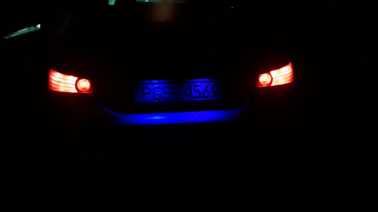 BMW e60 tail lights at night . YouTube