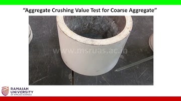 Aggregate Crushing Value Test