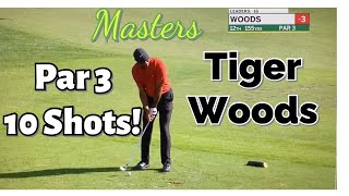 Tiger Woods hits 3 balls in the water on hole 12 of the Masters On Sunday 2020 screenshot 1