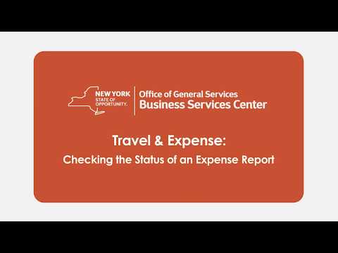 Check the Status of an Expense Report in the Statewide Financial System