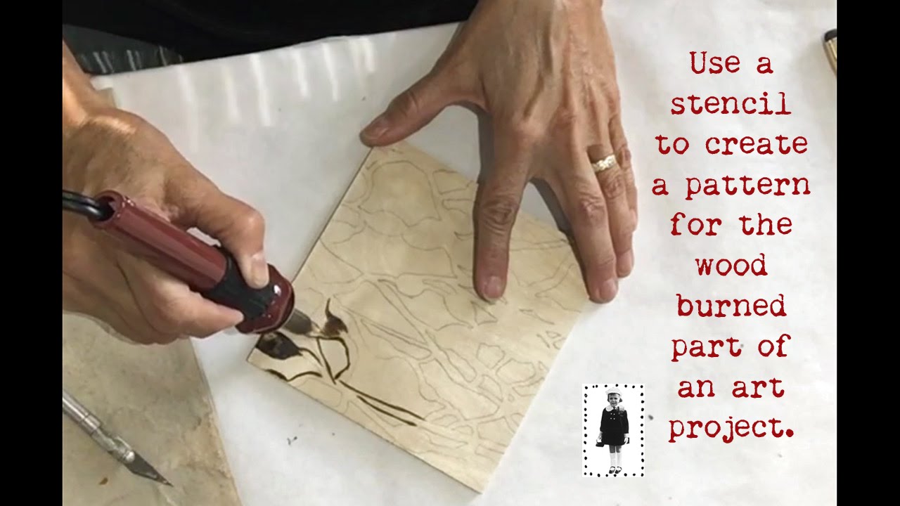 Stencil a Pattern Using Wood Burning Tools YouTube