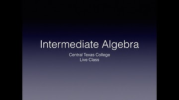 Nonlinear Inequalities (Live)