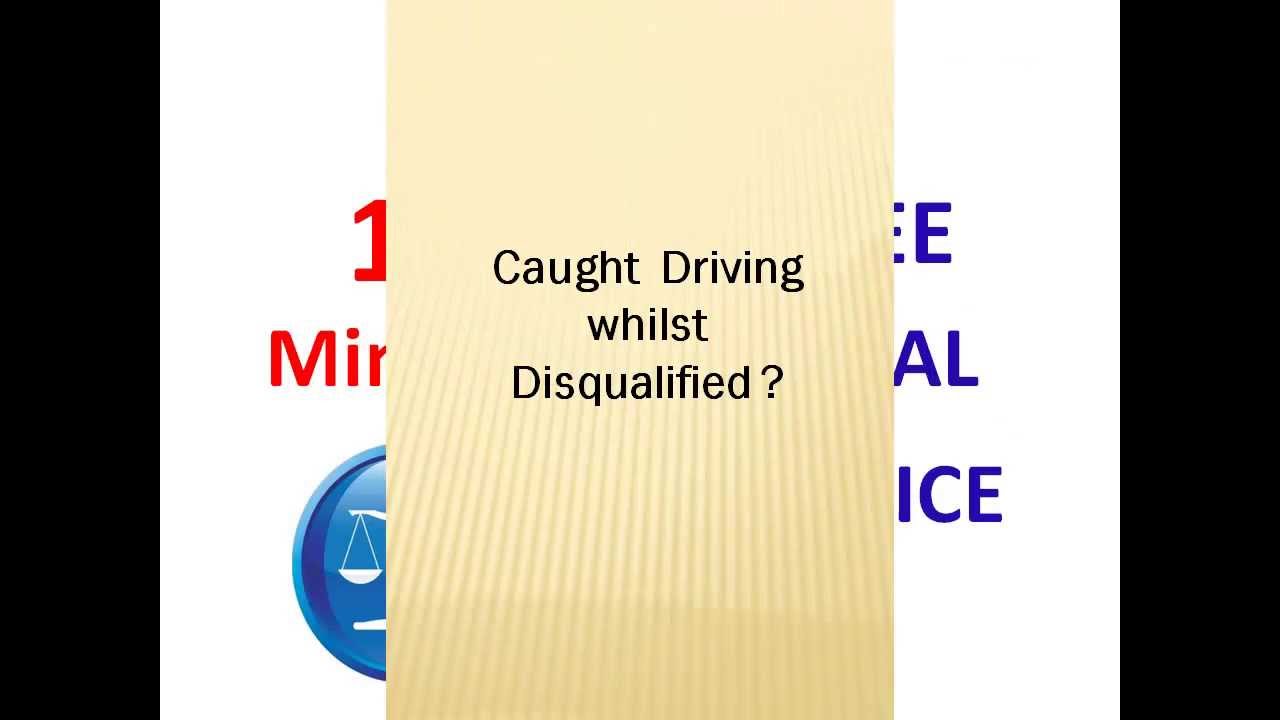 Driving Whilst Disqualified