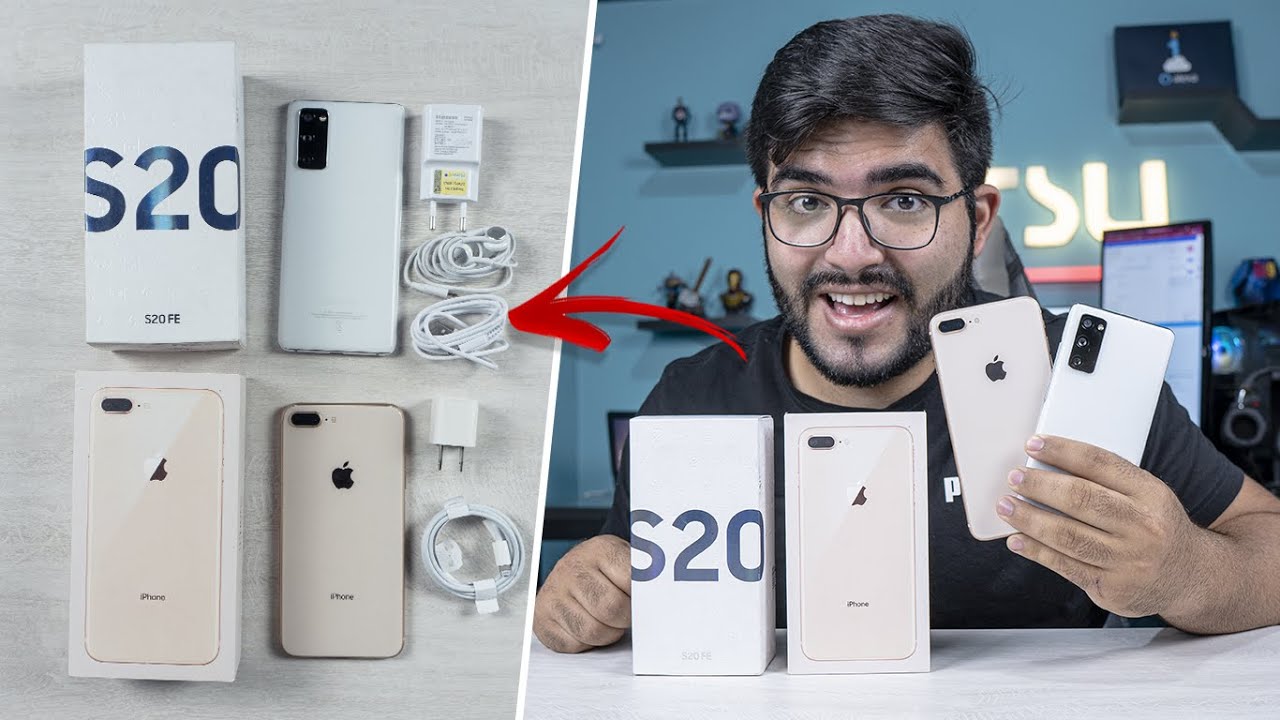 DÚVIDA CRUEL! Galaxy S20 FE vs IPhone 8 PLUS! Eles tem o mesmo preço, mas não se engane! COMPARATIVO