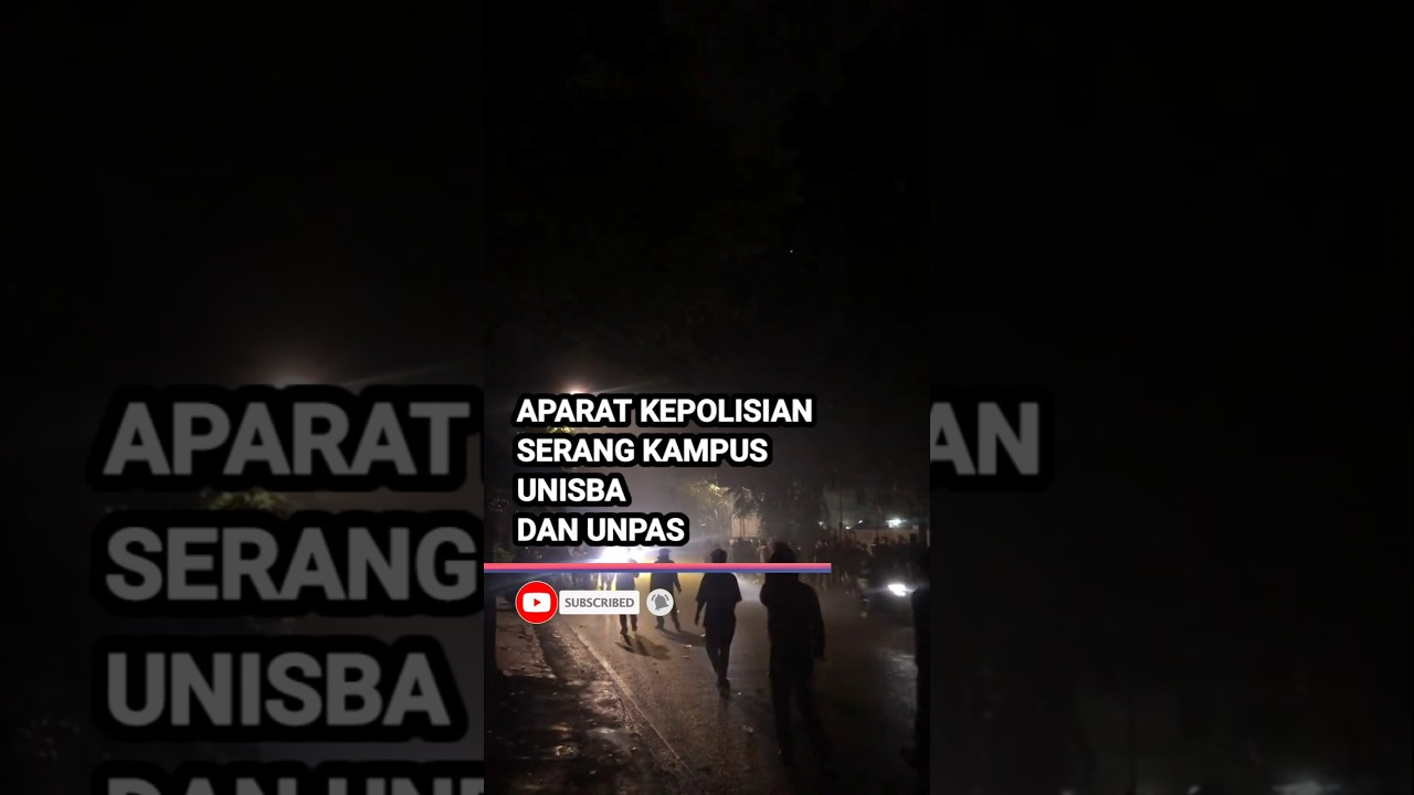 aparat kepolisian serang kampus Unpas dan Unisba kota bandung