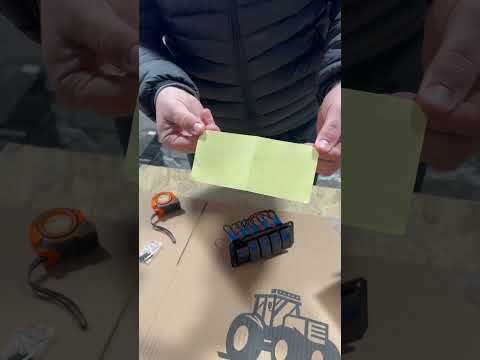 Блок перемикачів 5 клавіш, синє підсвічування + Набор наклейок 15см*6.5см, видео 1