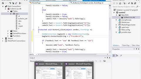 asp.net C# ile Access Veritabanı Bağlantısı Kurma ve seçme işlemleri (session ile kullanımı)
