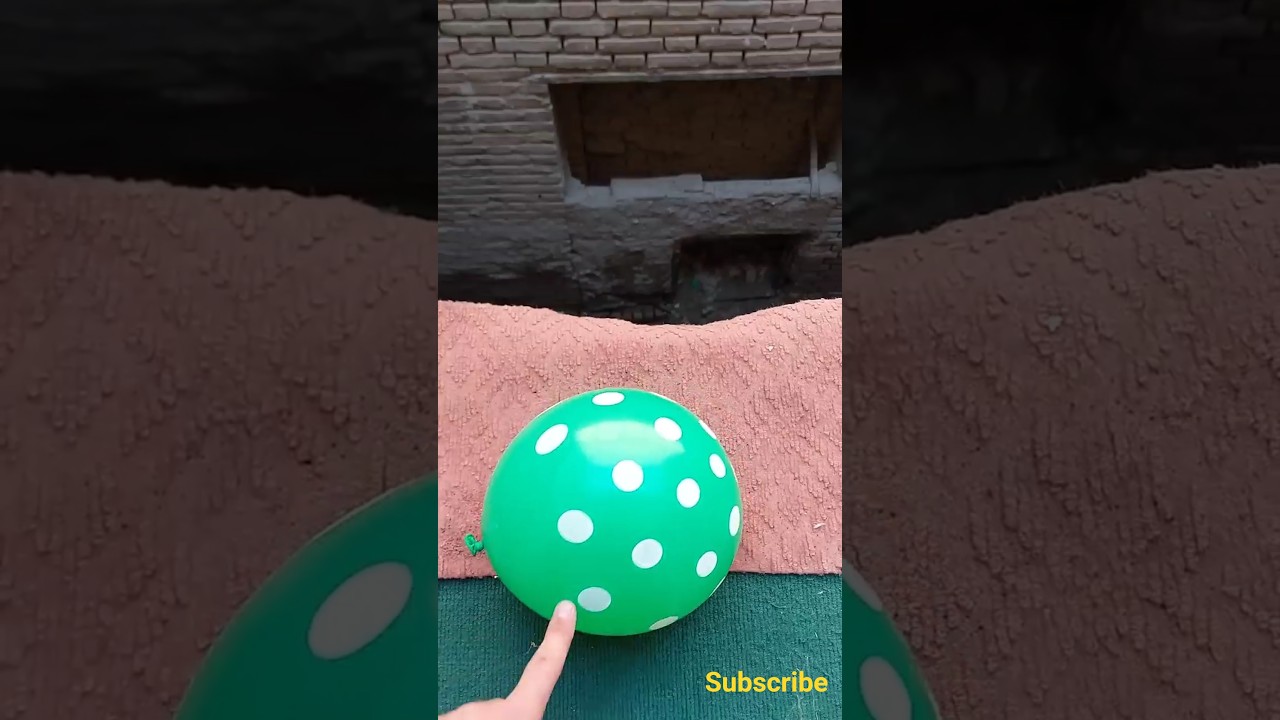 😛🟢🎈Experiment: Dropping yellow emoji and green water balloons from a height 💥 