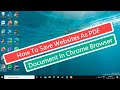 How To Save Websites As PDF Document In Chrome Browser