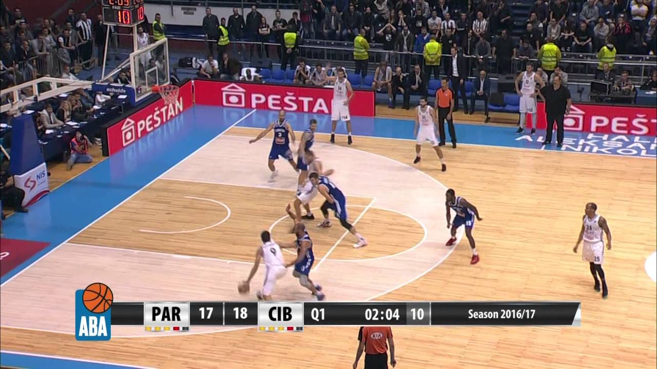 Two-handed slam by Vanja Marinković (Partizan NIS - Cibona, 7.10.2016)