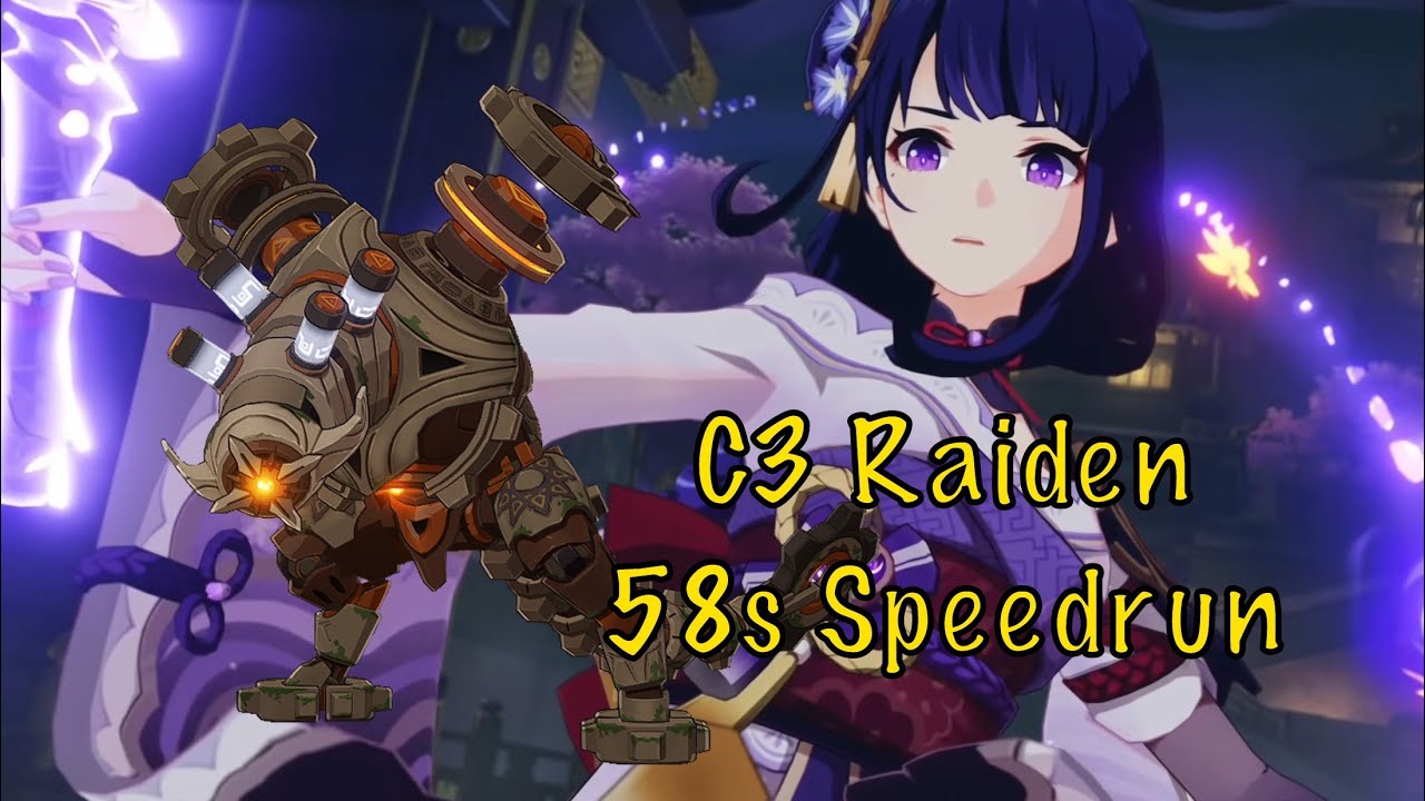 C3 Raiden Shogun 58s 4.7/4.8 Top Half Continuous Speedrun | Genshin ...