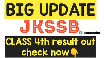 #Jkssb class iv result 2021 out check here👇 | #Jkssb class 4th result | jkssb result|teachmint