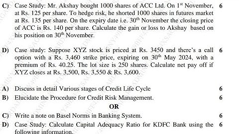 Case Study Short Hedge|MCOM SEM2 NEP 2025|Risk Management Mcom|❤️| Mumbai University Paper Solution|