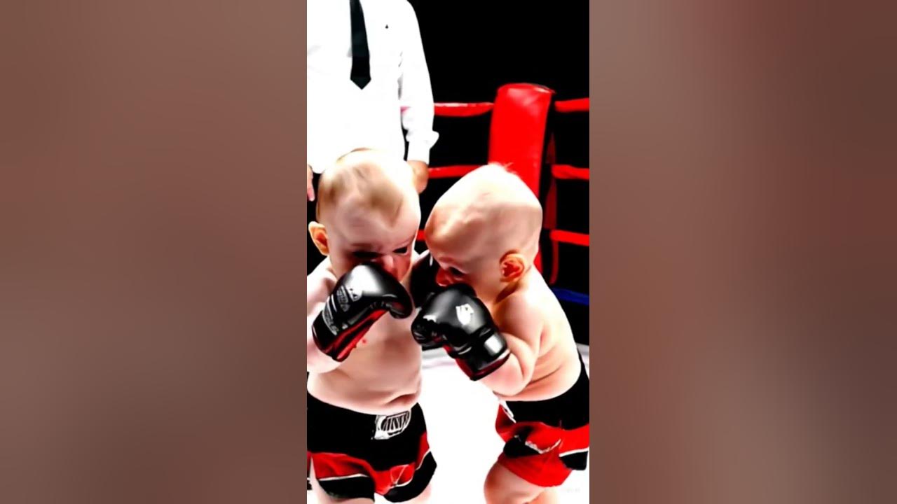 Tiny Titans: The Cutest Boxing Match You'll Ever See! 😉 BabyBoxing #CuteBabies #BoxingKids #shorts