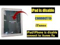 ALL iPADS FIXED: "iPad is disabled connect to iTunes”|ipad is disabled connect to iTunes problem fix
