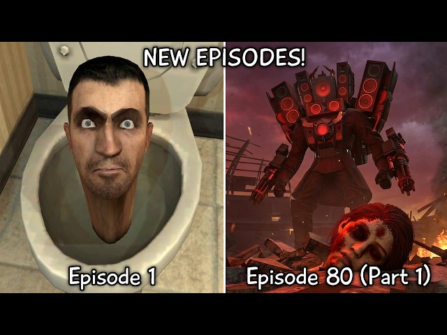 Video: Skibidi Toilet 1 - 80 (Part 1) ALL Episodes FULL SERIES (60 FPS REMASTERED) Upgraded Titans (Ep. 81)