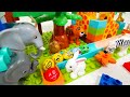 Satisfying Building Block coaster ☆ Marble Run ASMR Elephant, Giraffe and Animals Course
