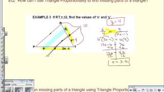 Topic 7 5 Triangle Proportionality