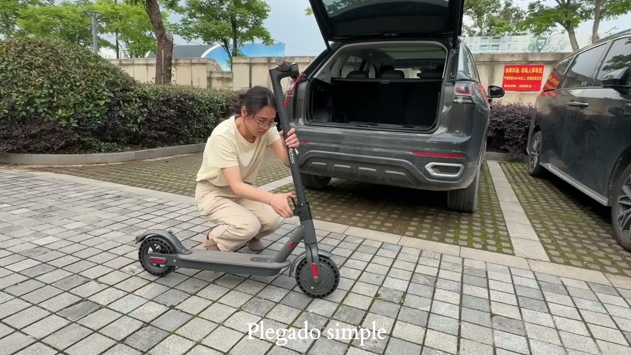 Scooter Adulto Eléctrico Plegable 25 Kmh Color Negro