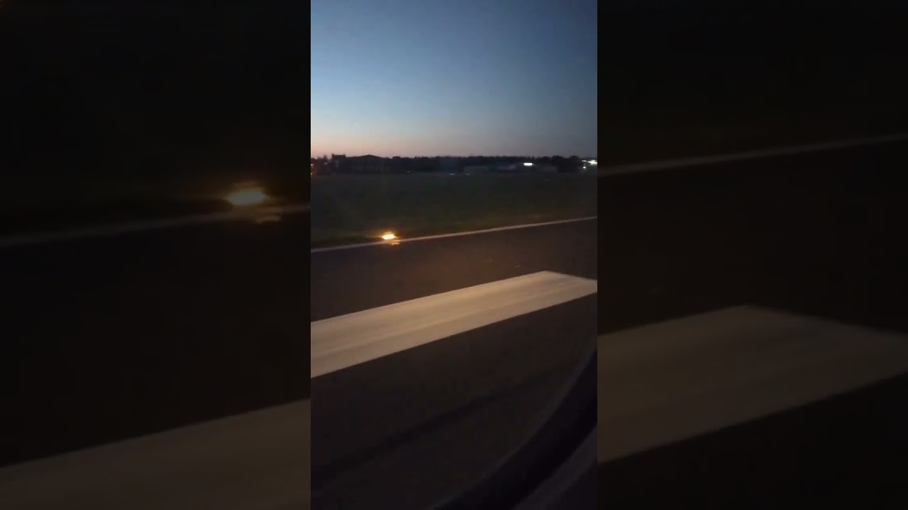 Night Flight, Beautiful sky! Takeoff from Bournemouth Airport to Edinburgh