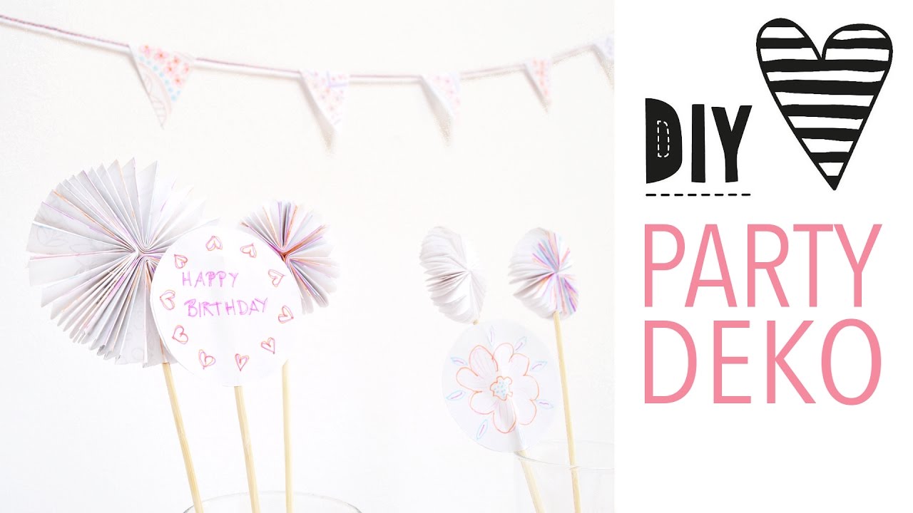 DIY PARTY DEKO / 3 einfache & schnelle Ideen - YouTube