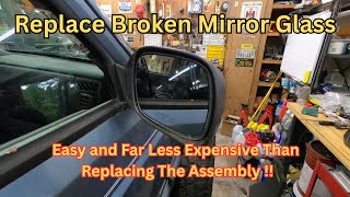 Side View Mirror Glass Replacement -- Quick, Easy, and Cheap!!  1998 Jeep Cherokee XJ Side View Mirror For Jeep