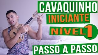 Video thumbnail of "AULA DE CAVAQUINHO INICIANTE l NIVEL BÁSICO l PASSO A PASSO"