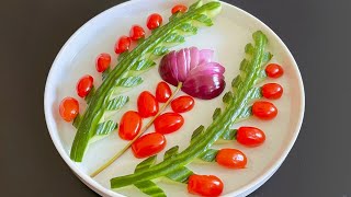 Super Salad Decoration Ideas Salad Decoration With Cuber Tomato And Onion Plate Decoration