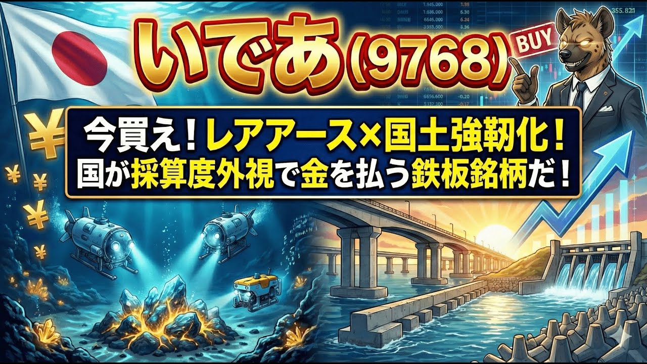 【株式投資銘柄分析】いであ（9768）「深海レアアース」の覇権を握るのが「環境コンサル」である理由