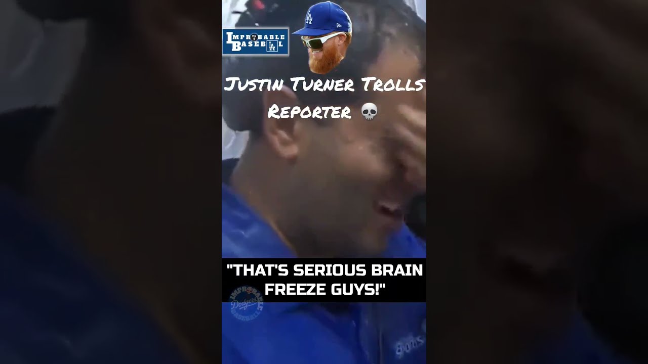 Justin Turner TROLLS Reporter with SICK BURN 🔥 👌 💀 🤣 Dodgers Champagne Celebration 