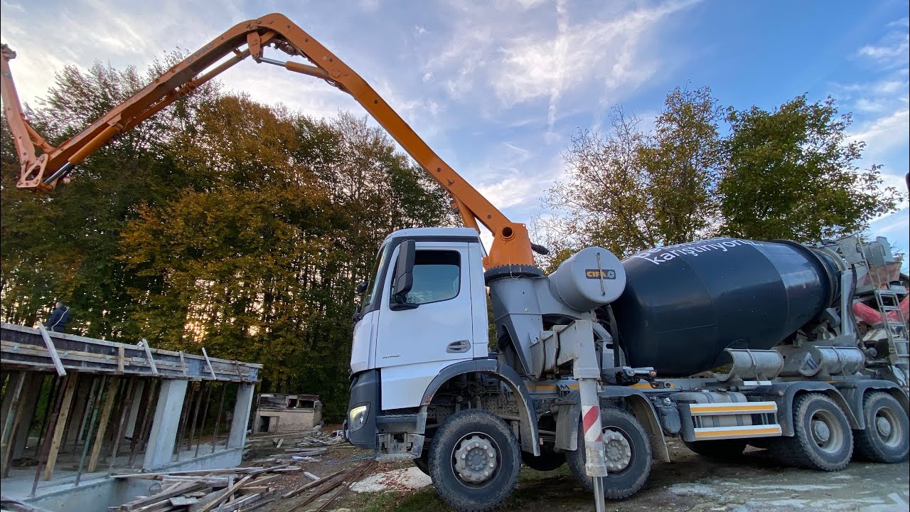 HEM MİKSER HEM POMPA / ÇAMURLU ARAZİDE BETON DÖKÜMÜ 