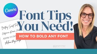 Canva Font Hacks: Make Any Font Bold   Add Custom Fonts