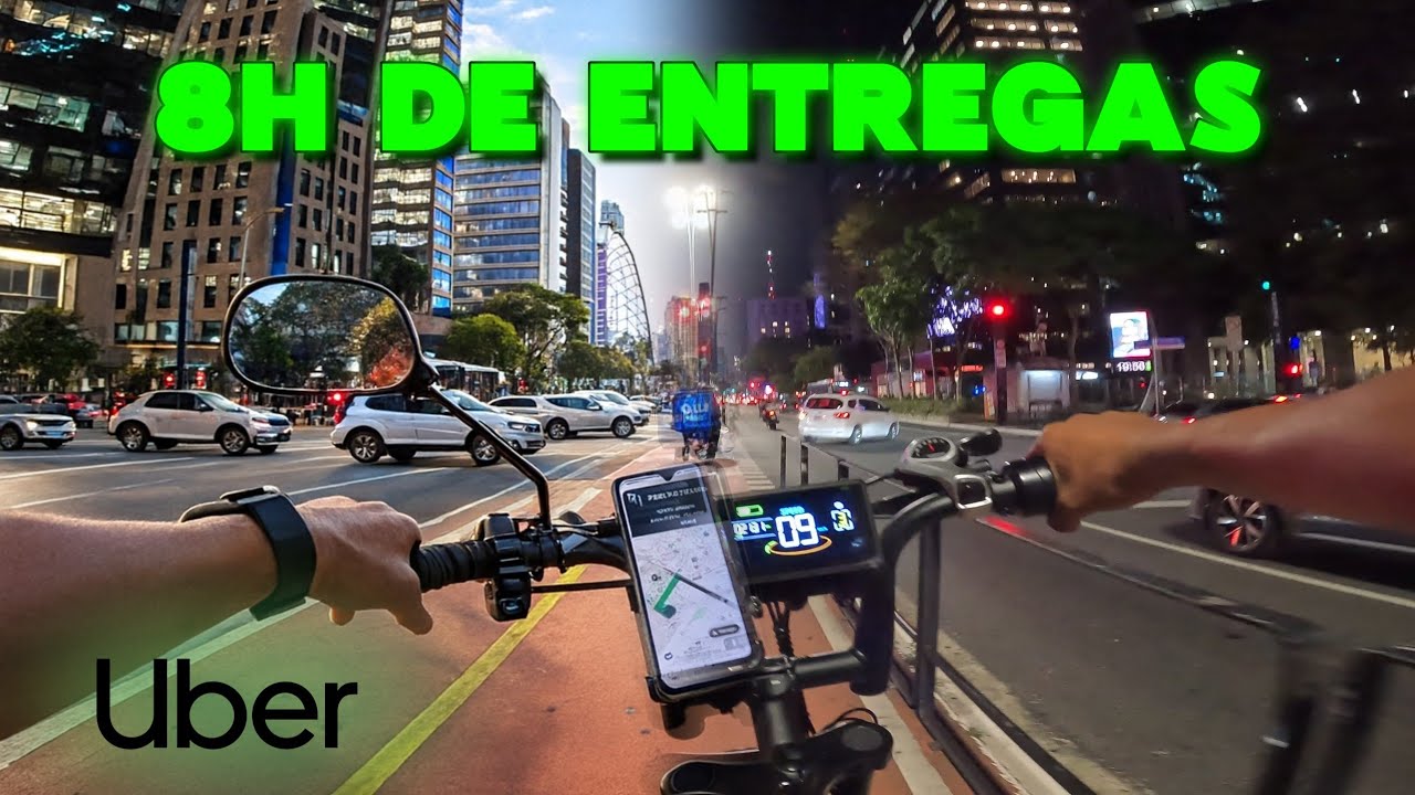 QUANTO FATUREI NA UBER EM 8 HORAS DE ENTREGAS?? | entregas de bike pela uber