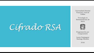 Ejercicio Cifrado RSA